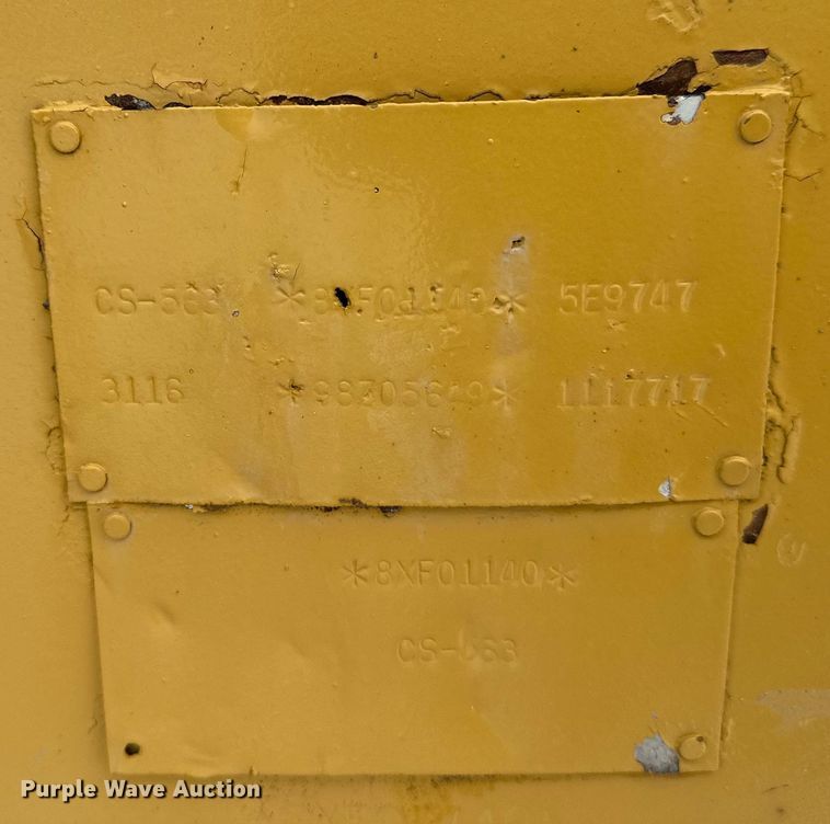 image for item FK1538 1994 Caterpillar CS563 single drum vibratory roller