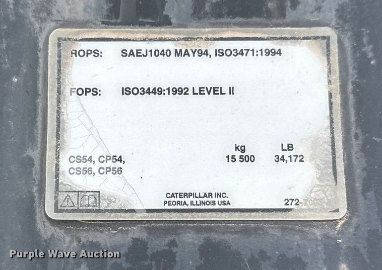 image for item FK1545 Caterpillar CS54 single drum vibratory roller