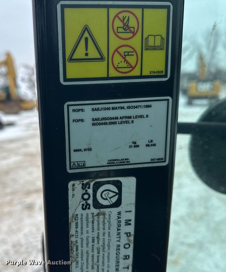 image for item FK1553 2011 Caterpillar 972K wheel loader