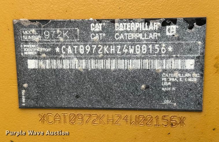image for item FK1553 2011 Caterpillar 972K wheel loader