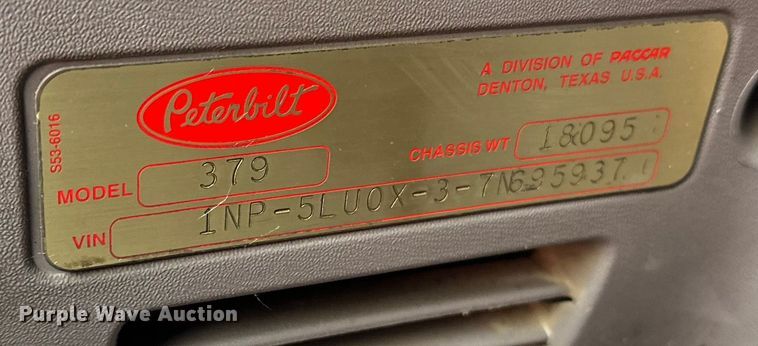 image for item FK1590 2007 Peterbilt 379 dump truck