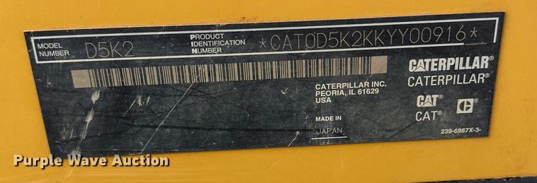image for item FK1592 2014 Caterpillar D5K2 LGP dozer