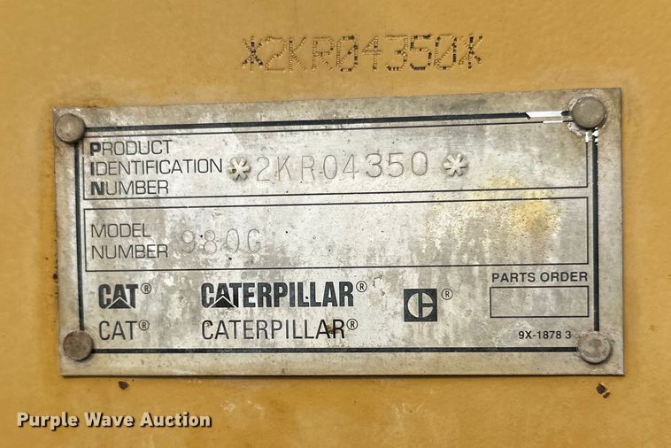 image for item FK1595 2001 Caterpillar 980G wheel loader