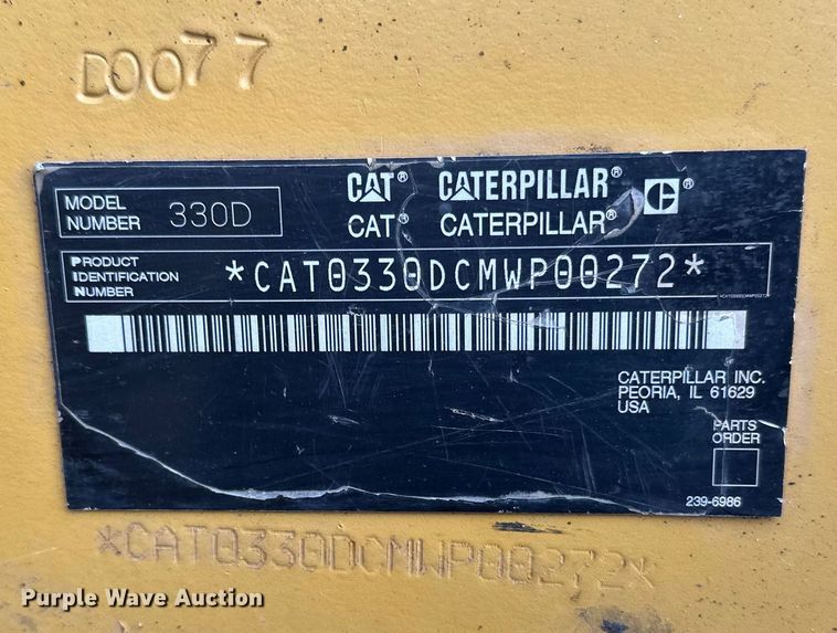 image for item FK1639 2006 Caterpillar 330D excavator