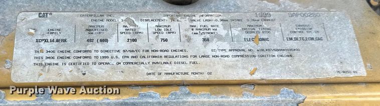 image for item FK1642 1998 Caterpillar D400 E Series II articulated haul truck