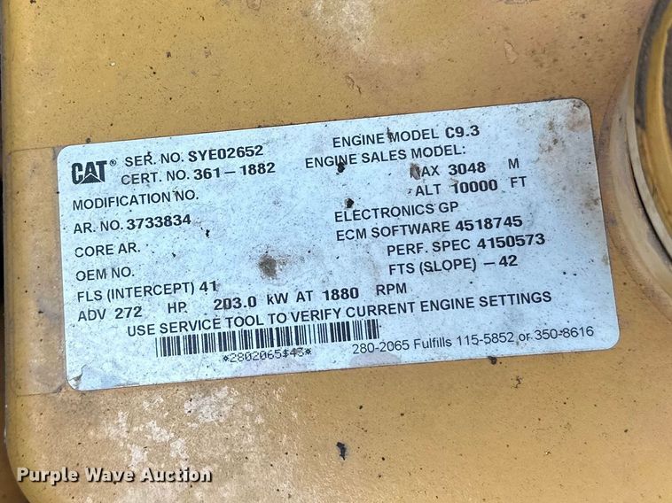 image for item FK1656 2014 Caterpillar 336FL excavator