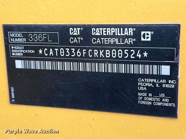 image for item FK1656 2014 Caterpillar 336FL excavator