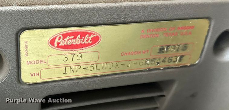 image for item FK1658 2006 Peterbilt 379 dump truck