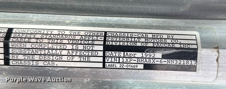 image for item FK1681 1992 Peterbilt 579 utility / service truck