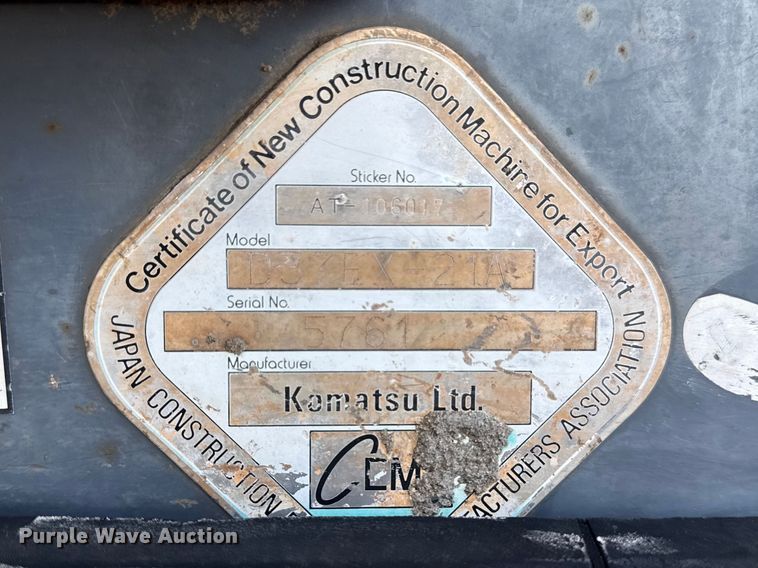 image for item DO8457 2007 Komatsu D37EX-21 dozer