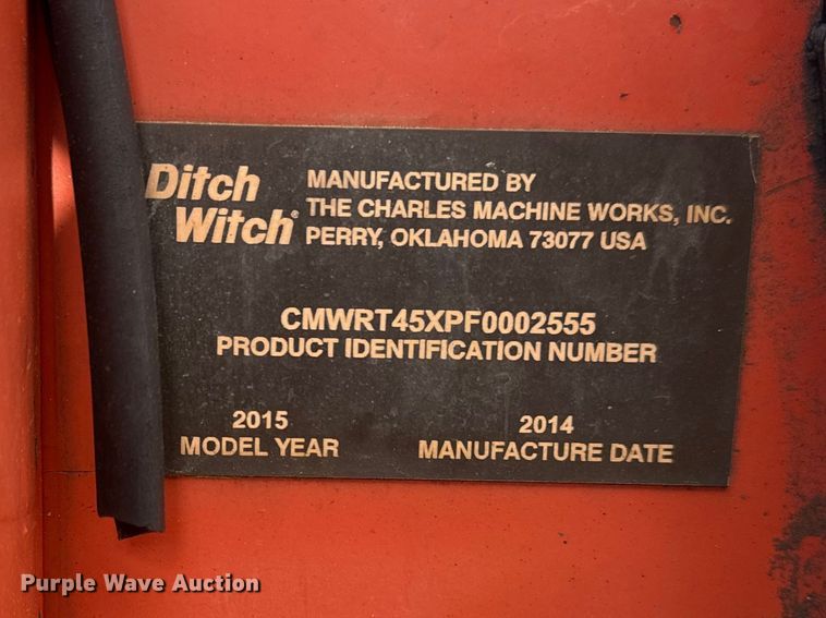 image for item DO8470 2015 Ditch Witch RT45 trencher