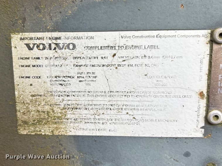 image for item DT0058 2002 Volvo EC330B LC excavator