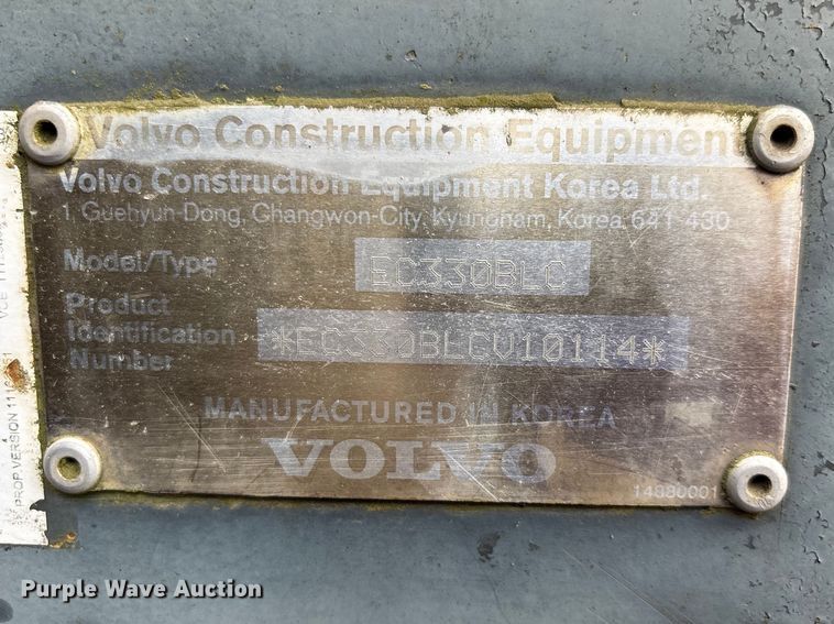 image for item DT0058 2002 Volvo EC330B LC excavator
