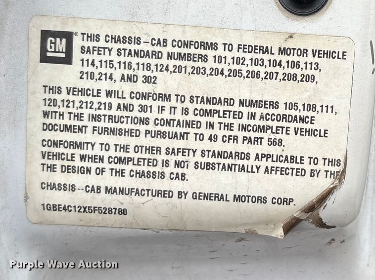 image for item DT0063 2005 Chevrolet C4500 utility / service truck