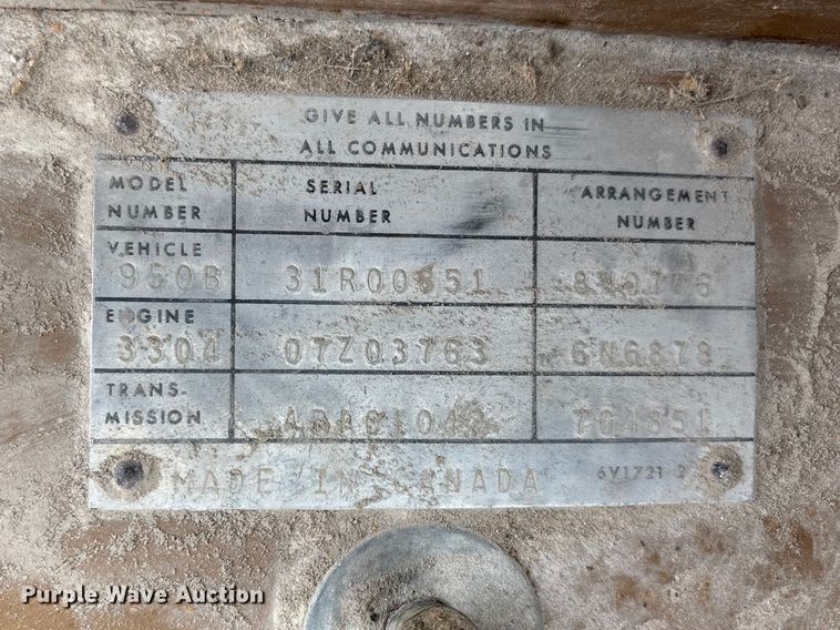 image for item DT0065 Caterpillar 950B wheel loader