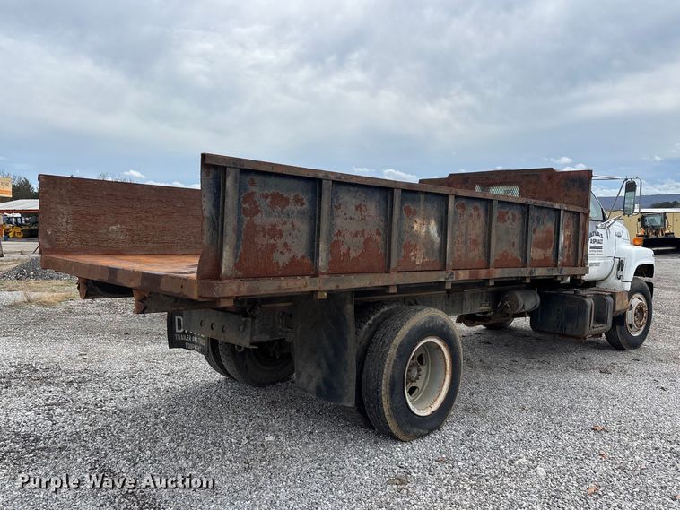 image for item DT0068 1990 Chevrolet C7 Kodiak dump flatbed truck
