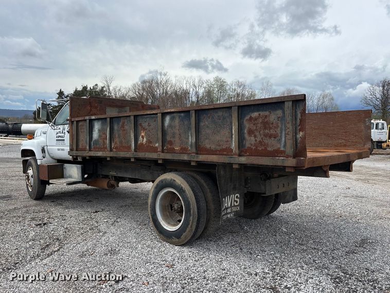 image for item DT0068 1990 Chevrolet C7 Kodiak dump flatbed truck