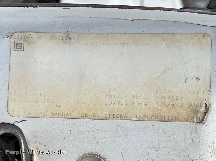 image for item DT0068 1990 Chevrolet C7 Kodiak dump flatbed truck