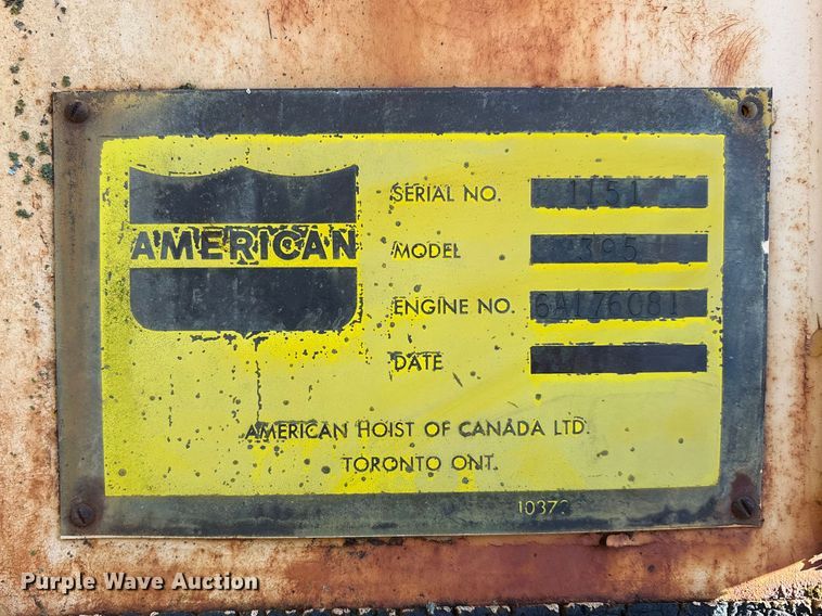 image for item DT0075 American 395 BT crane