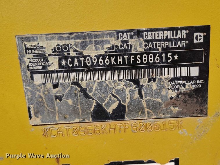 image for item DT0986 2012 Caterpillar 966K wheel loader