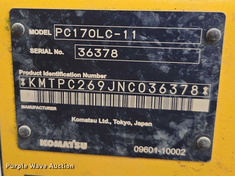 image for item DU2743 2023 Komatsu PC170LC-11 excavator