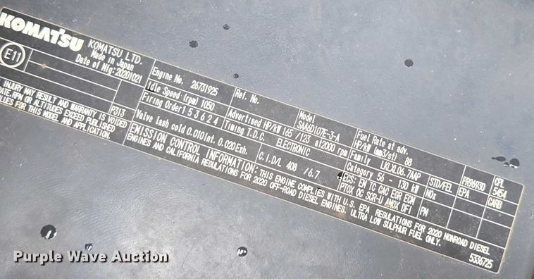 image for item DU2744 2021 Komatsu PC210LC-11 excavator