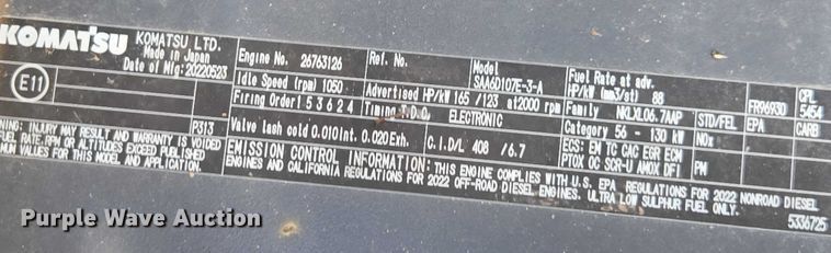 image for item DU2745 2023 Komatsu PC210LC-11 excavator