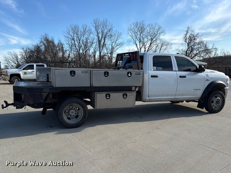 image for item DZ4403 2019 RAM 5500 Crew Cab flatbed truck