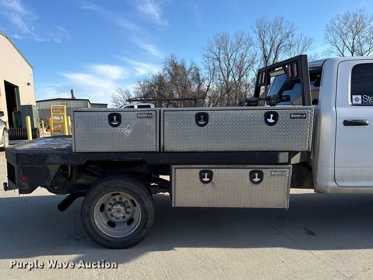 image for item DZ4403 2019 RAM 5500 Crew Cab flatbed truck