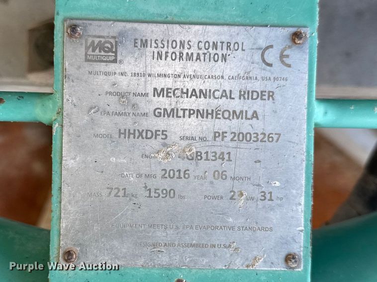 image for item DZ4404 2016 Whiteman HHXDF5 power screed