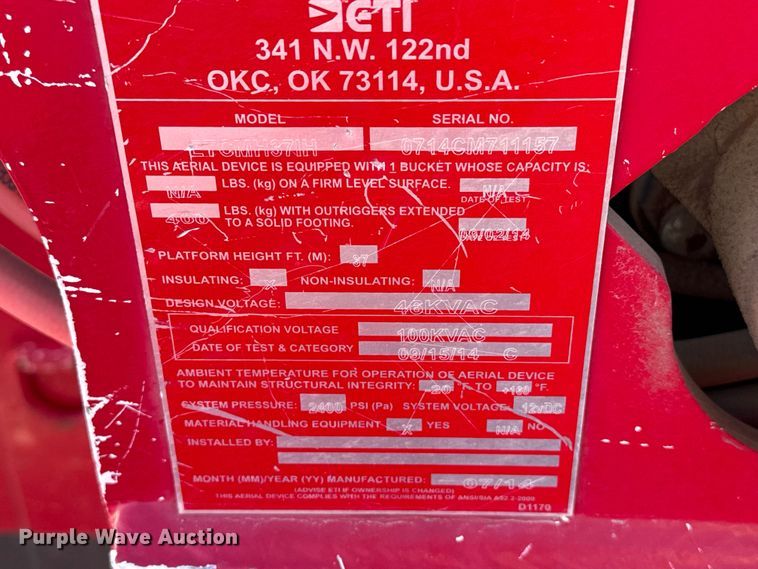 image for item DZ5187 2015 Ford F550 Ext. cab bucket truck