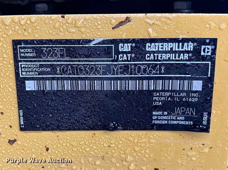 image for item EA4483 2017 Caterpillar 323FL excavator