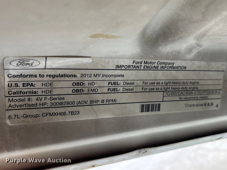 image for item EA4485 2012 Ford F550 utility / service truck