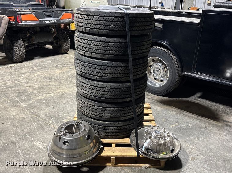 image for item EA4493 (6) 225/70R19.5 tires and wheels