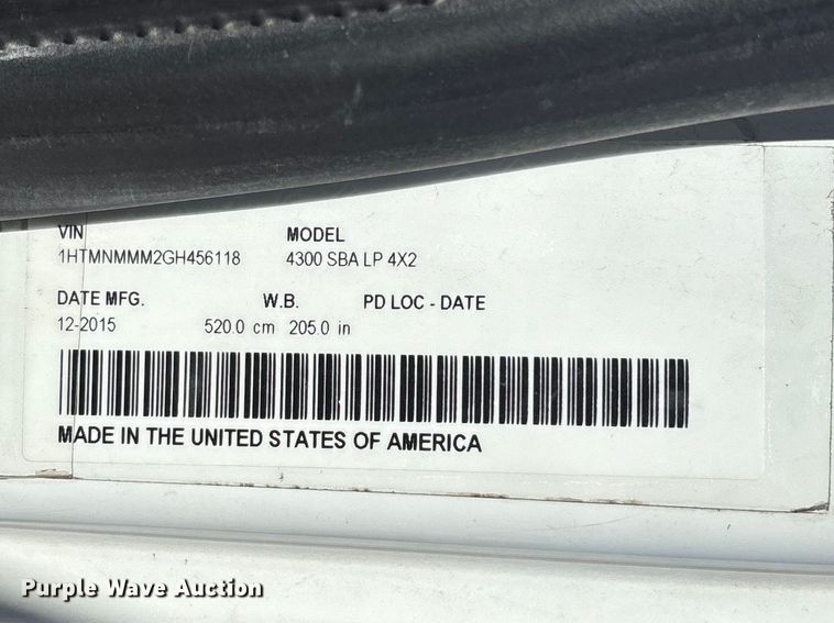 image for item EA4525 2016 International MH025 utility / service truck