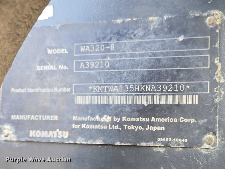 image for item EA5448 2021 Komatsu W320-8 wheel loader