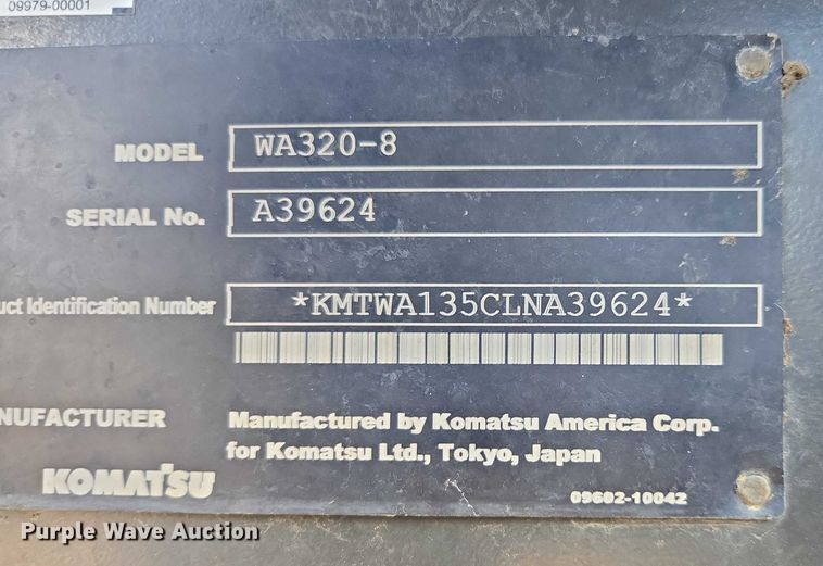 image for item EA5449 2021 Komatsu WA320-8 wheel loader