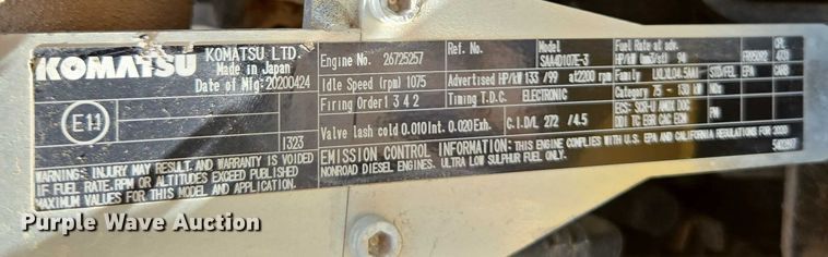 image for item EA5452 2020 Komatsu D51PX-24 dozer