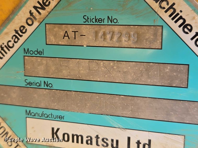 image for item EA5452 2020 Komatsu D51PX-24 dozer