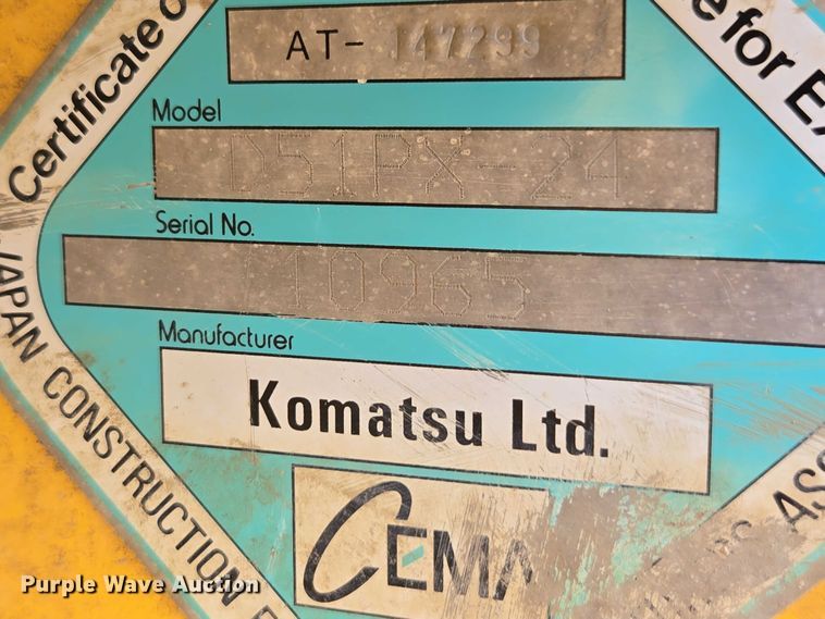 image for item EA5452 2020 Komatsu D51PX-24 dozer