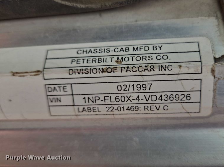 image for item EB1363 1997 Peterbilt 378 dump truck