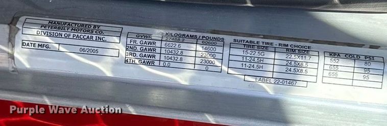 image for item EC4566 2006 Peterbilt 379EXT semi truck