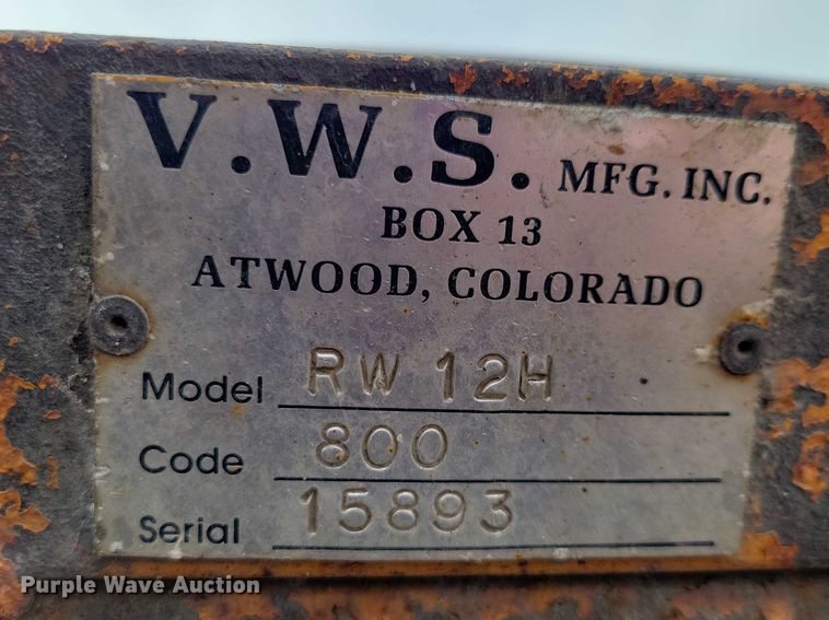 image for item EE0892 VWS RW12H motor grader wing