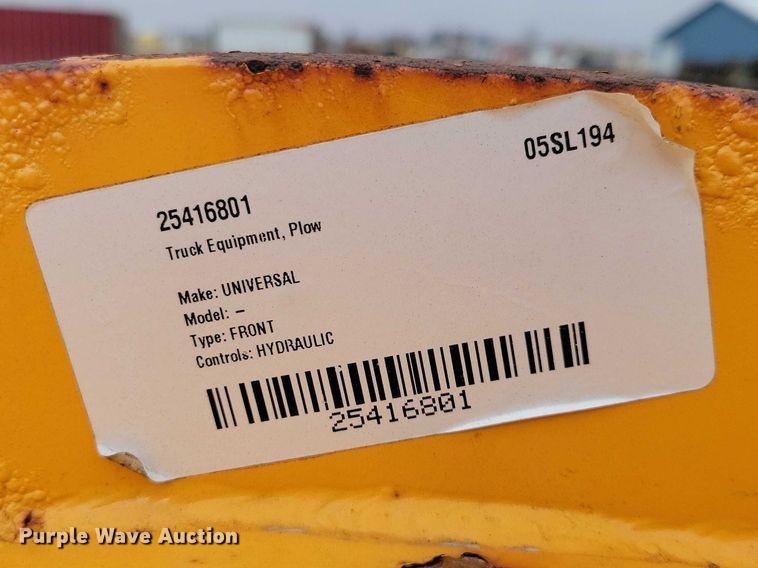 image for item EE0895 Universal snow plow