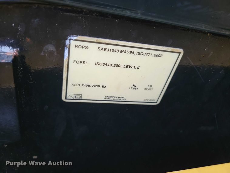 image for item EE0896 2015 Caterpillar 740B articulated haul truck