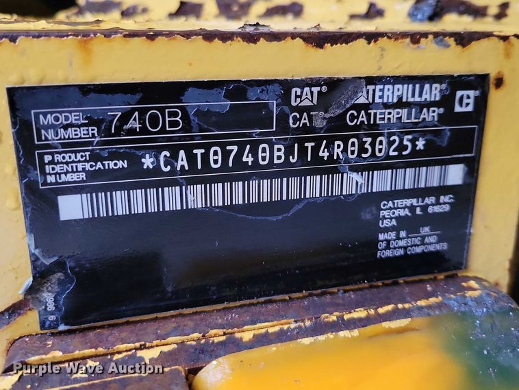 image for item EE0896 2015 Caterpillar 740B articulated haul truck