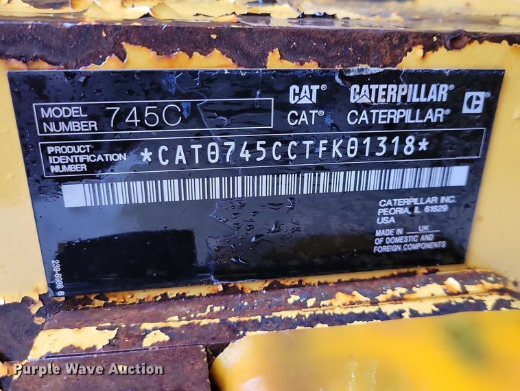 image for item EE0899 2016 Caterpillar 745C articulated haul truck