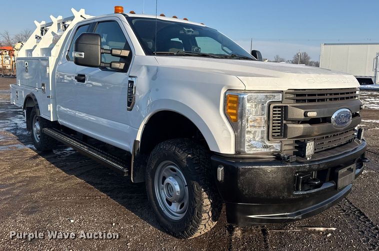 image for item EG2018 2017 Ford F250 Super Duty XL Ext. Cab utility bed pickup truck