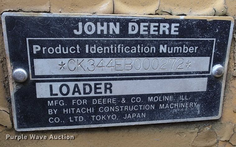 image for item EG2746 1989 John Deere 344E wheel loader