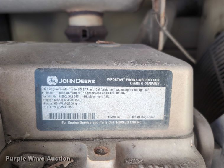 image for item EG2753 2005 Ingersoll Rand P185WJD air compressor